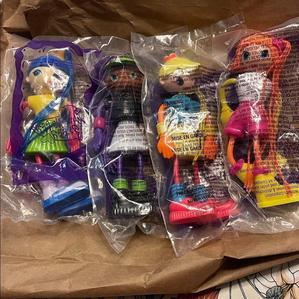 McDonald's Vintage Betty Spaghetti Vibrant Toy Figures Set